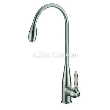 Dek disikat chrome deck dipasang faucet dapur tuas tunggal